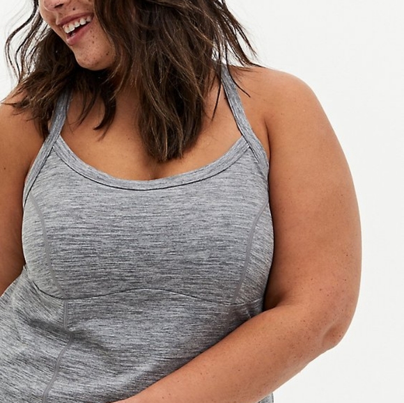 TORRID - GREY SPACE-DYE WICKING ACTIVE CAMI - Picture 3 of 7